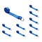 Tie 4 Safe 2" x 10' Lasso Strap w/ O Ring Auto Tie Down Wheel Lift Tow Truck Trailer, 10PK TWS21-510-W9-BU-C-10 - alternate 1